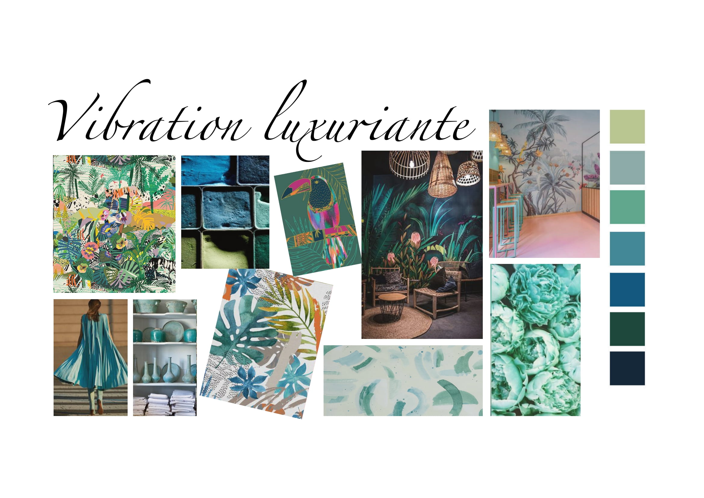 MOODBOARD VIBRATION LUXURIANTE TREND PE22-1 Allande : De fil en aiguille